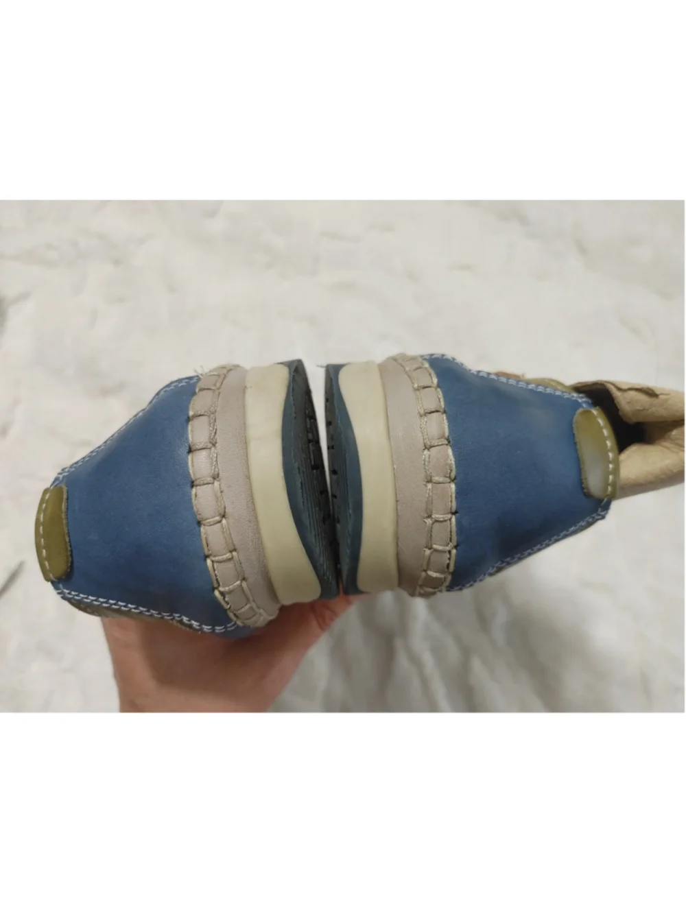Men's Pikolinos Jucar M4E-1035BFC1 Leather Boat Shoes Blue and Olive 43 (9-9.5)